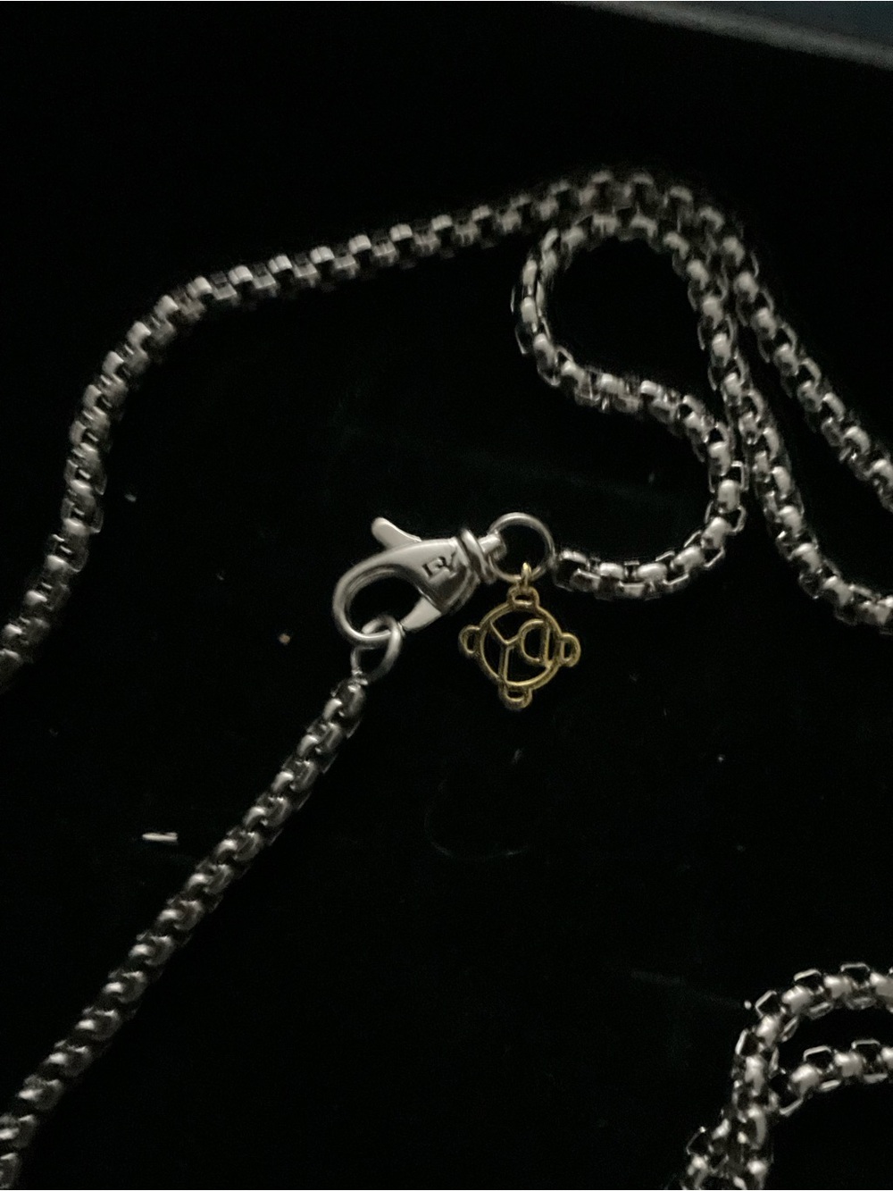David Yurman Silver and Gold Rope Chain Necklace - Picture 3 of 3